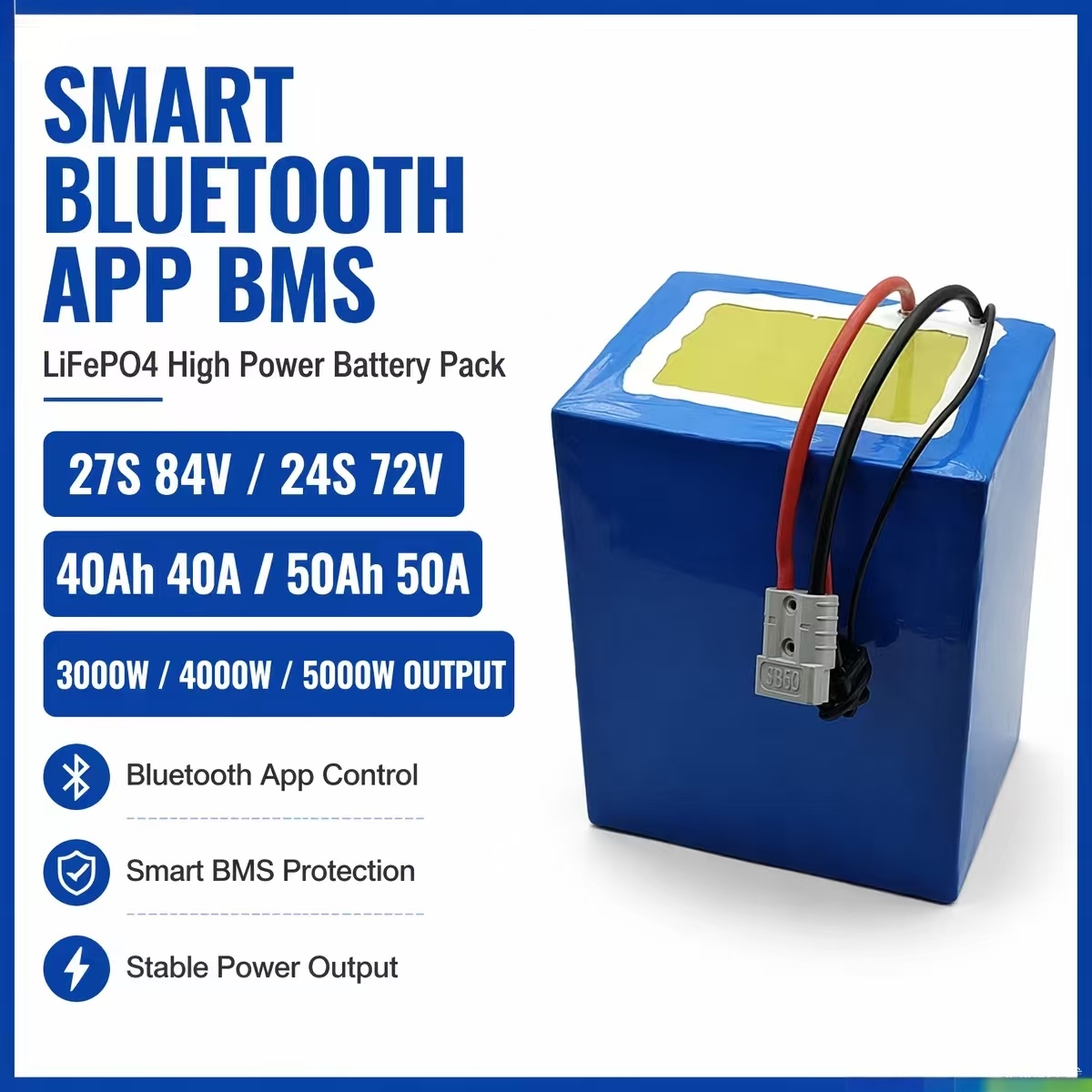 27S 84V 24S 72V 40Ah 40A 50Ah  - 84V 50A Smart Bms Bluetooth ulasan dan harga