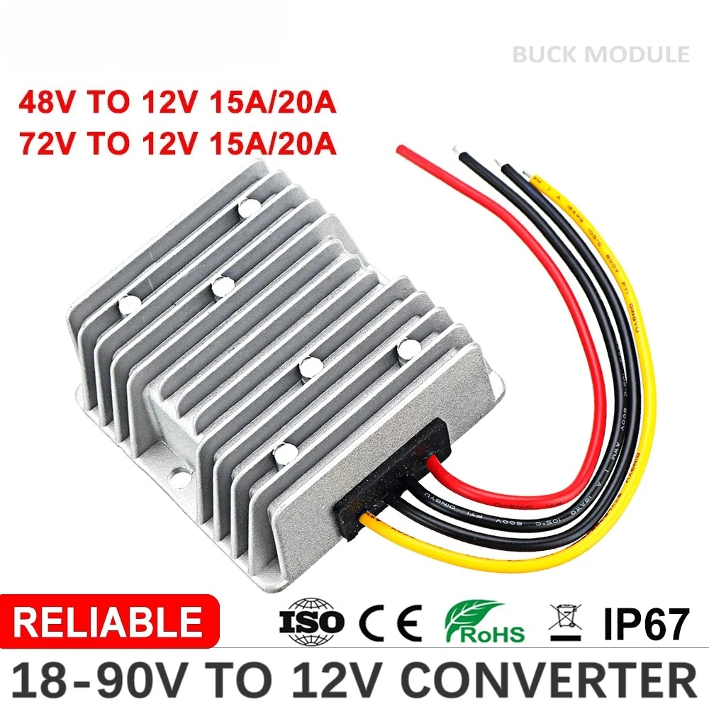 20-90V to 12V 5A 10A 15A 20A D - 72V 15A Fast Charger ulasan dan harga