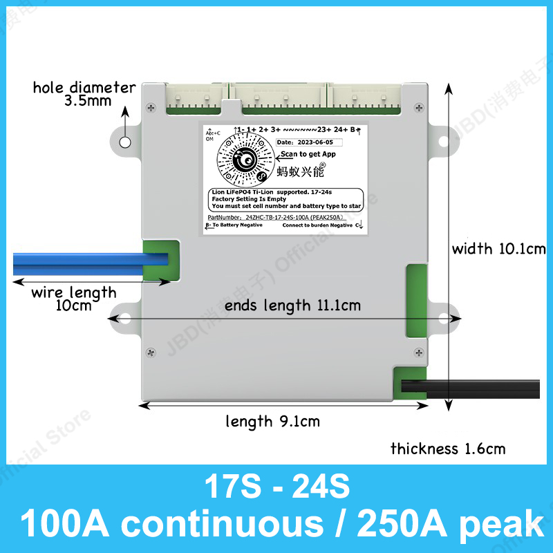 ANT BMS 17S to 24S 850A 300A 1 - 84V 50A Smart Bms Bluetooth ulasan dan harga